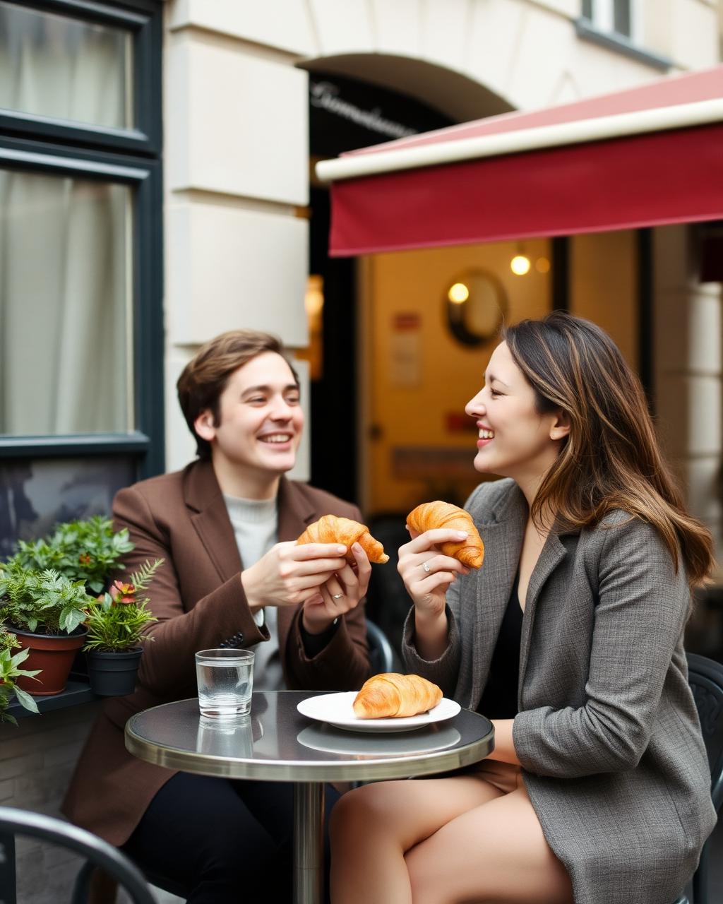 Candid café moment in Le Marais